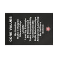 18" x 12" Refuge Core Values Flag black with white letters