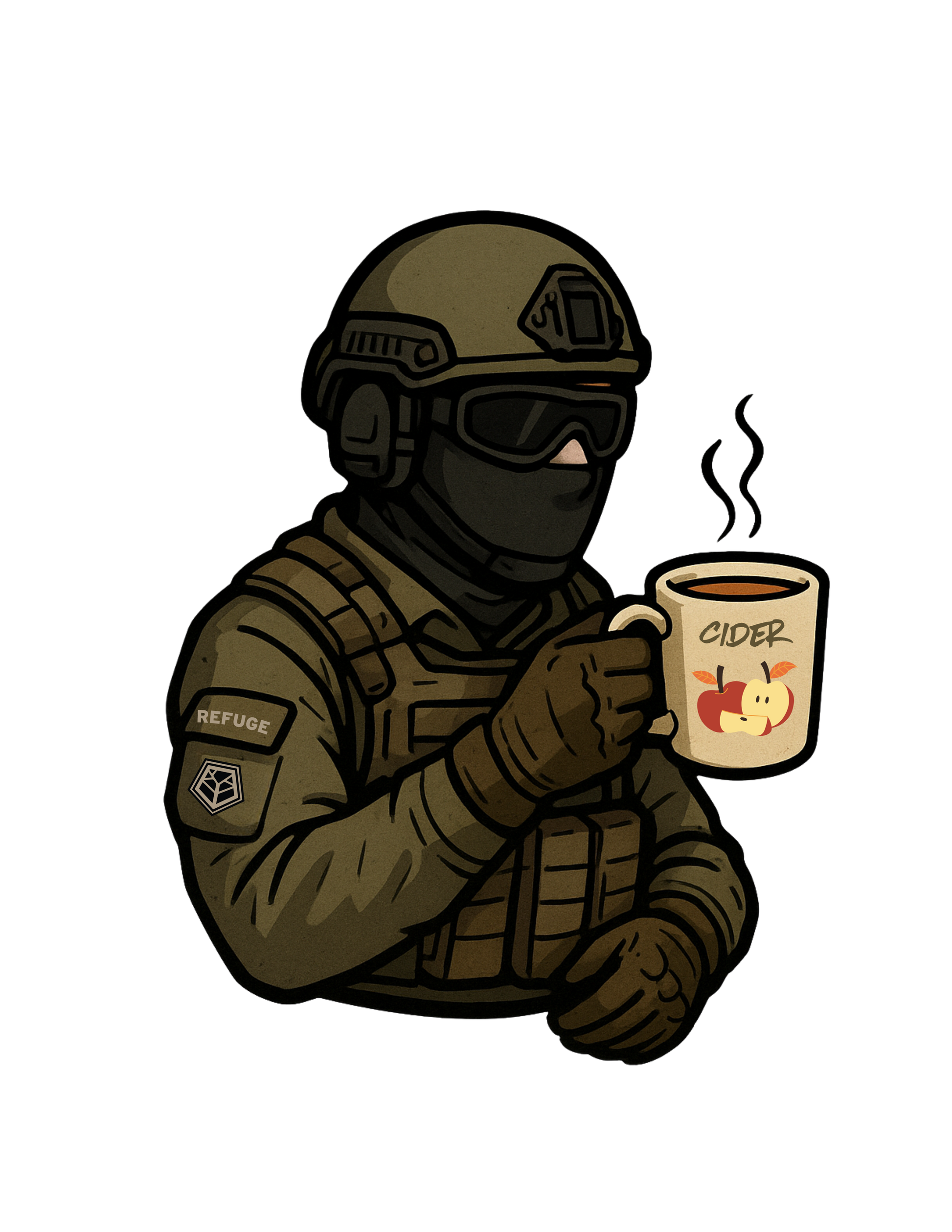 EGGNOG VS CIDER MORALE STICKER