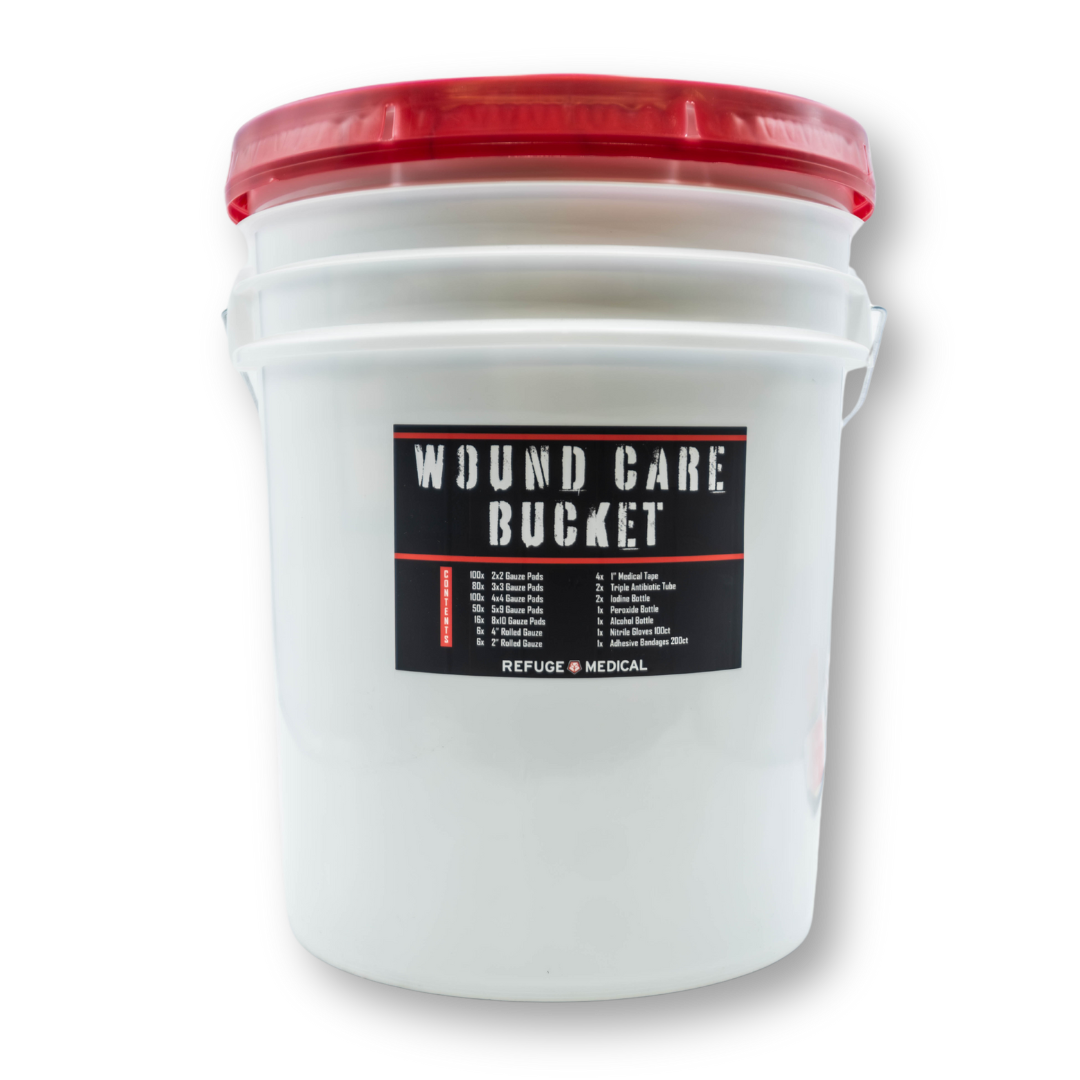 Refuge Medical Wound Care Bucket First Aid Kit - front