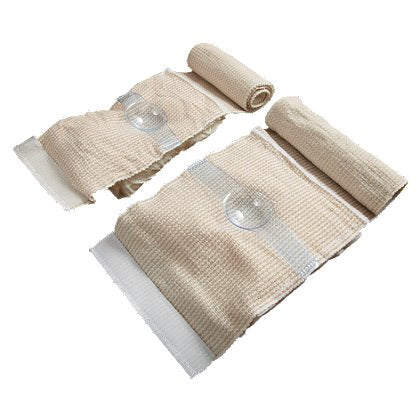 2 OLAES bandages next to each other laid out showing the prtoctive shield 
